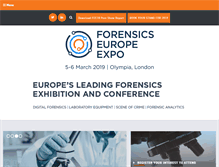 Tablet Screenshot of forensicseuropeexpo.com
